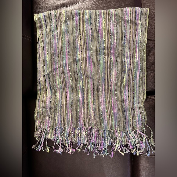 Humble Hilo Multi-Colored Scarf/Shawl for Women Lightweight Head or Neck Scarf - Picture 8 of 9